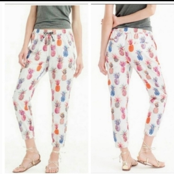 J Crew Ratti Seaside Pineapple Joggers - Picture 1 of 9